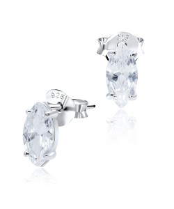 Marquise CZ Cut Silver Stud Earring STS-3365